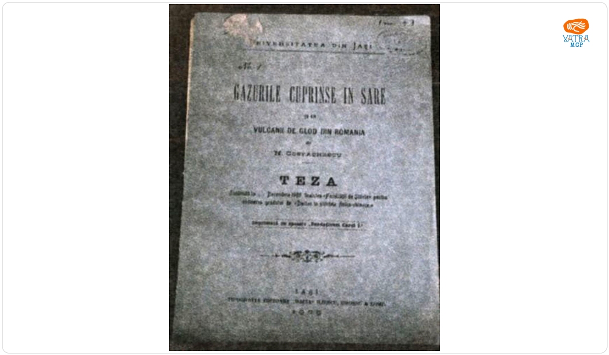 Nicolae Costăchescu — Nicolae Costăchescu, „Gazurile cuprinse în sare și vulcanii de glod din România”