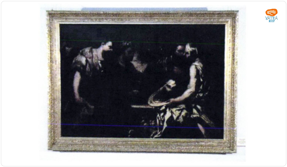 Cezar primind capul lui Pompei