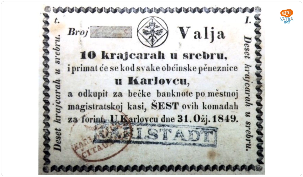 10 krajcoroh 31 martie 1849, Karlovac