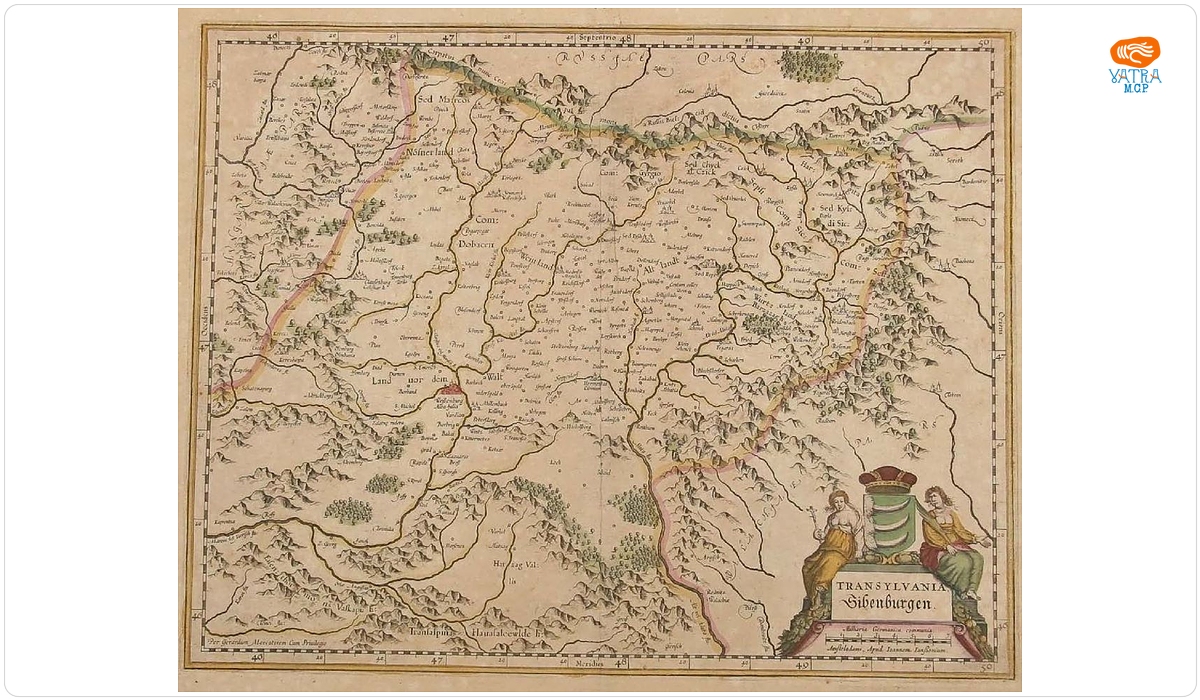 Gerard Mercator — Gerardus Mercator, Transilvania, Duisburg, c. 1590 (ed. Johannes Janssonius, Amsterdam, c. 1650).