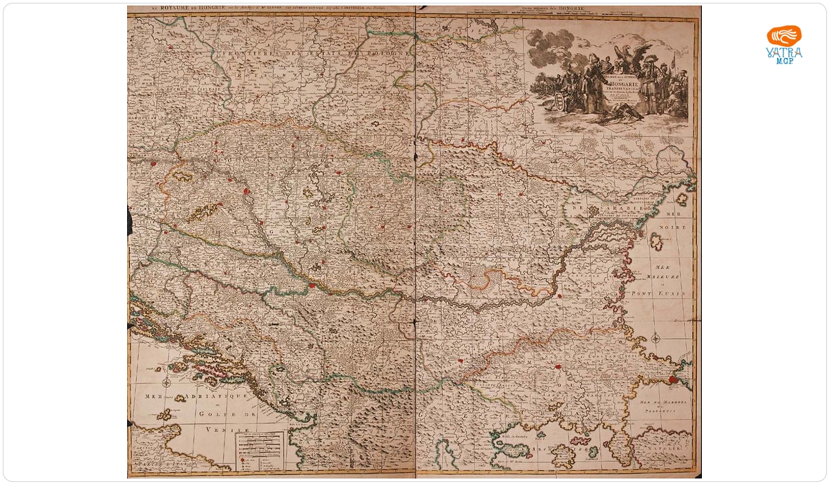 Nicolas Sanson , Guillaume Sanson, Adrien Sanson și Alexis Hubert Jaillot. — Nicolas Sanson și urmașii săi, Regatul Ungariei, Paris, c. 1670 (ed. Johannes Covens și Cornelis Mortier, Amsterdam, c. 1730).