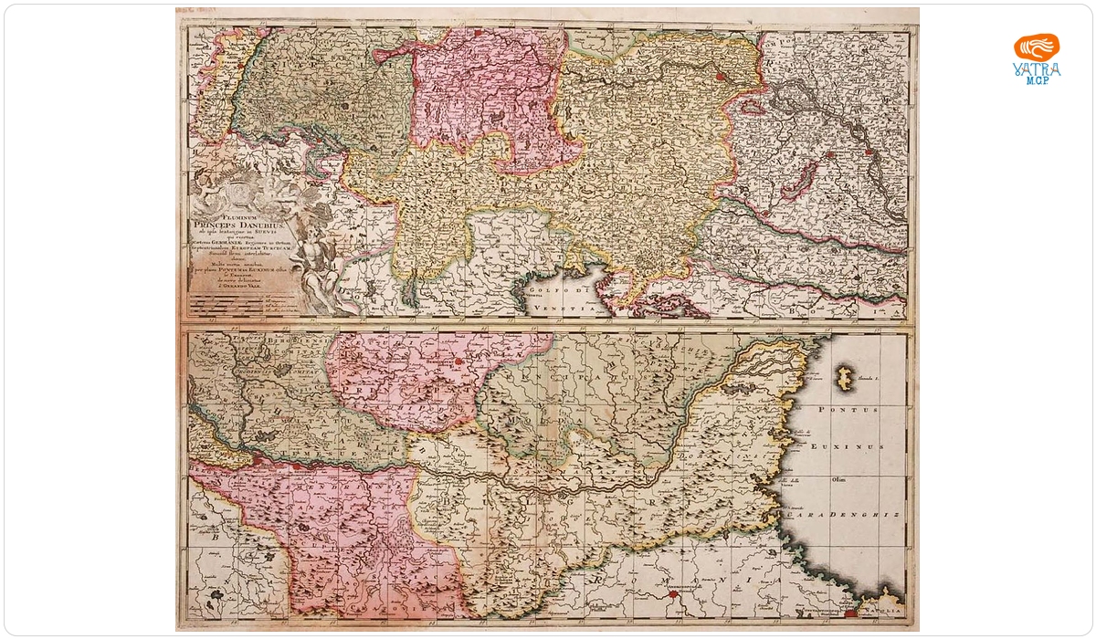 Gerard Valck — Gerard Valck, Dunărea, Amsterdam, c. 1700 (ed. Gerard Valck și Pieter Schenk, Amsterdam, 1702).