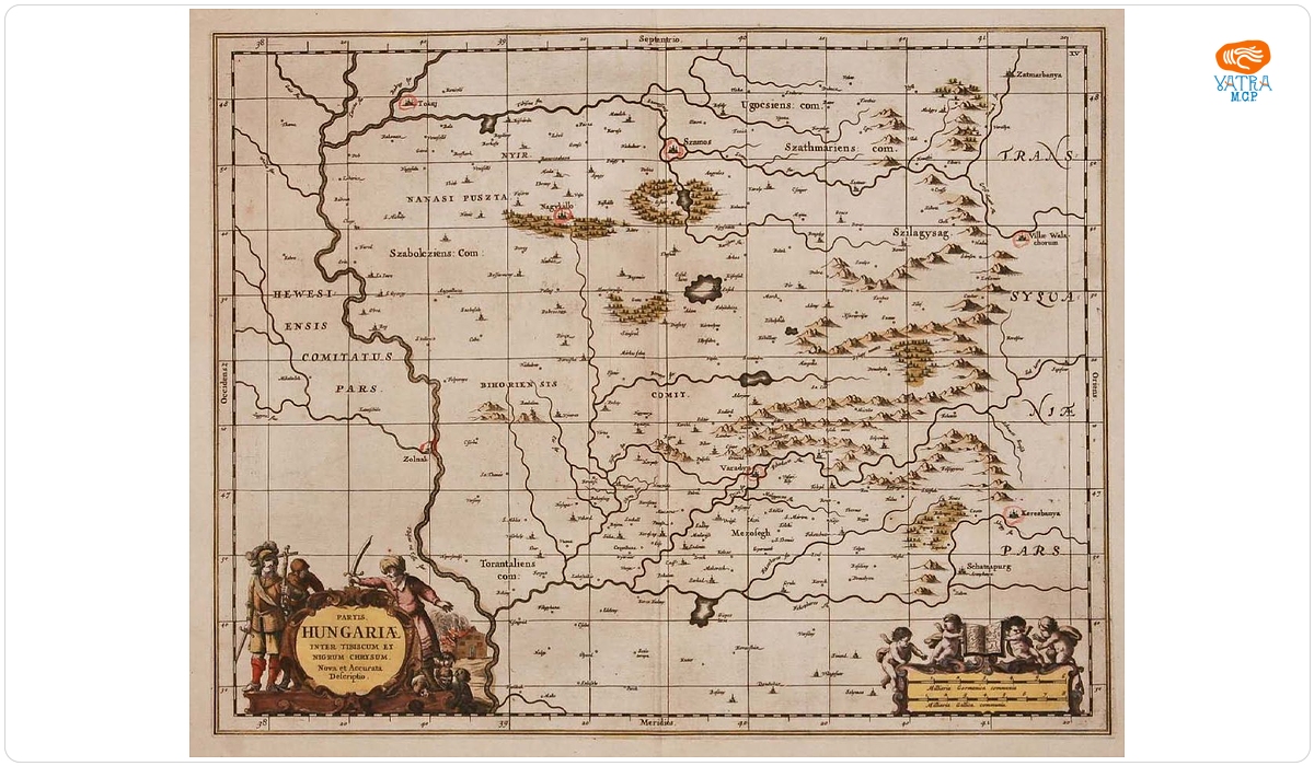 Johannes Janssonius — Johannes Janssonius, Nordul Banatului și sudul Crișanei, Amsterdam, 1645 (ed. Moses Pitt și William Nicholson, Oxford, 1683).