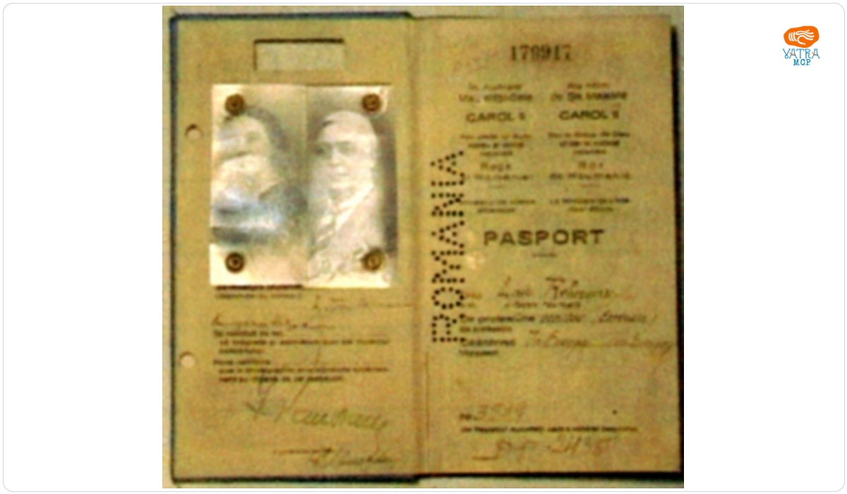 Pașaport al lui Liviu Rebreanu