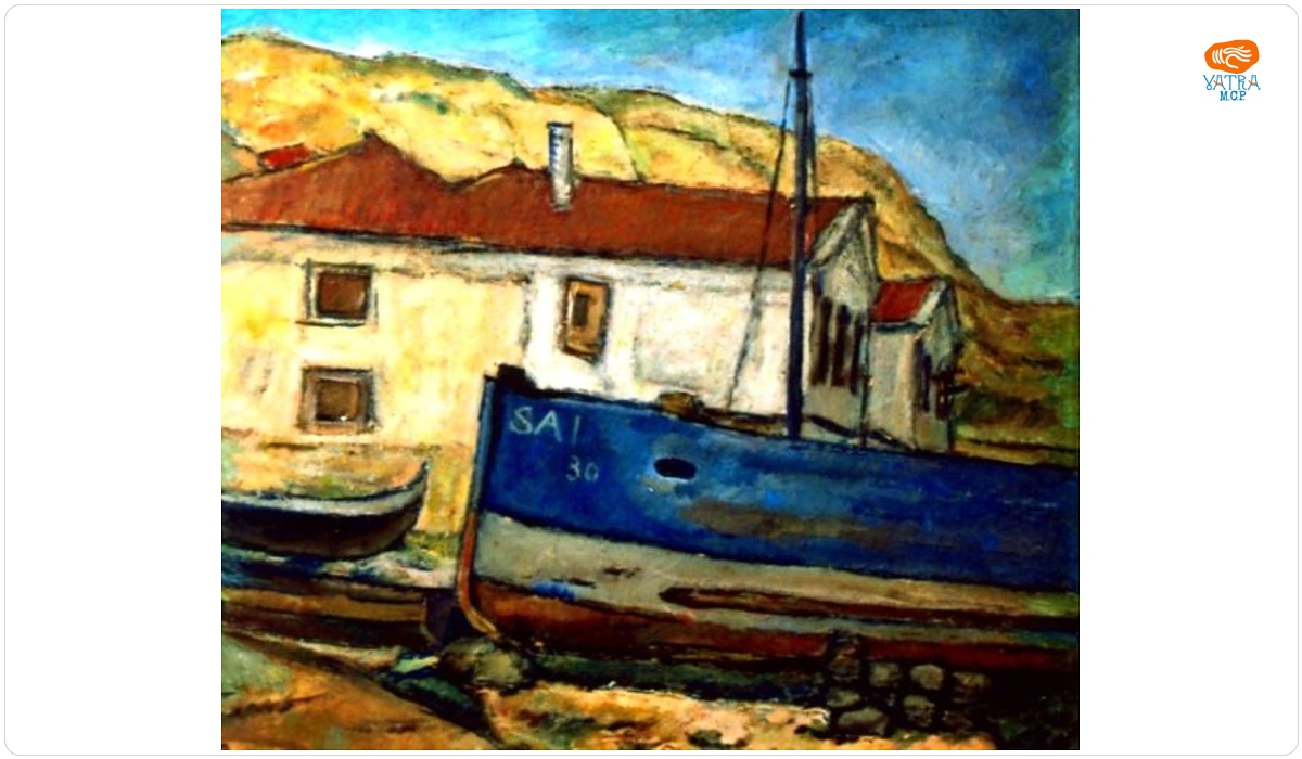 Vasile Popescu — Peisaj cu vase pescărești