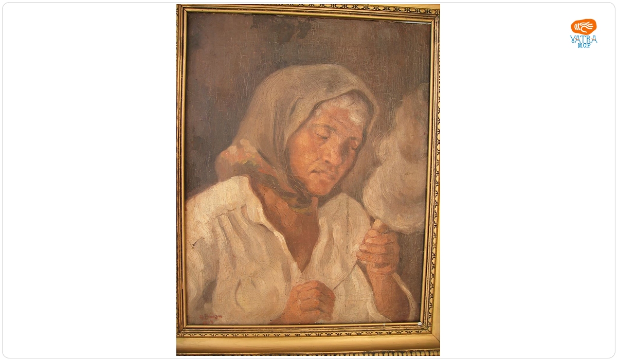 Aurel BĂEȘU — Țărancă torcând