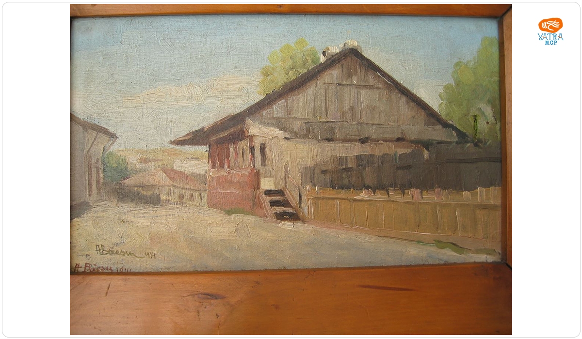 Aurel BĂEȘU — Peisaj cu casă