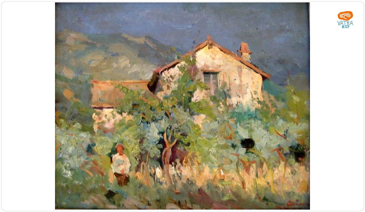 Aurel BĂEȘU — Peisaj cu casă