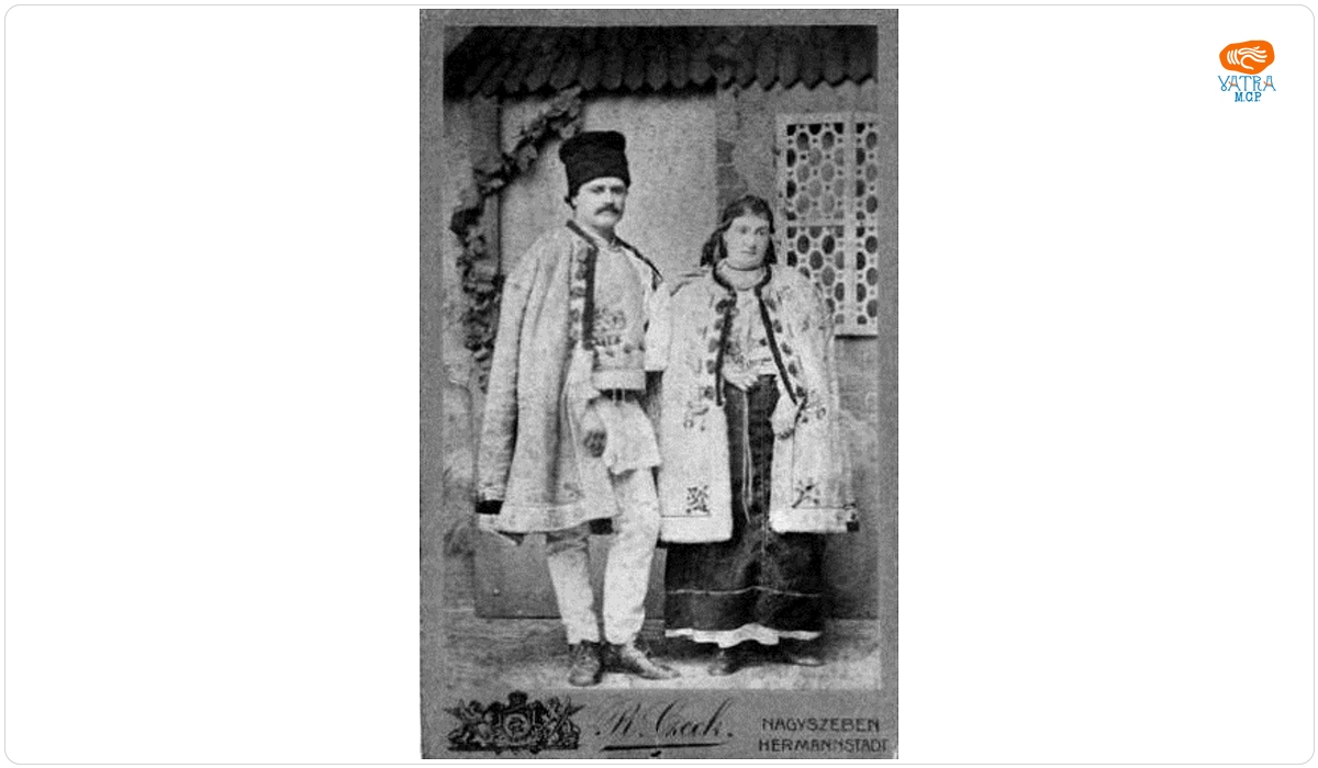 Rudolf Czeck — Pereche de țărani în port popular românesc de sărbătoare