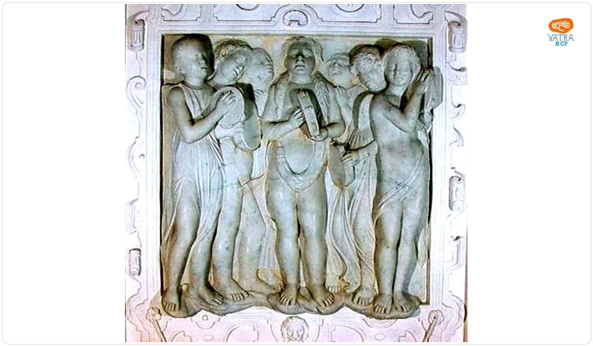 Putti cântând la tamburine