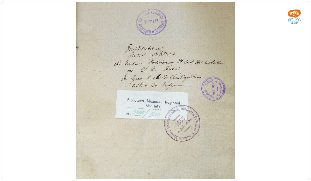 Institutiones Juris natura ad ductum positionum ill. Caroli Ant. de Martini,
