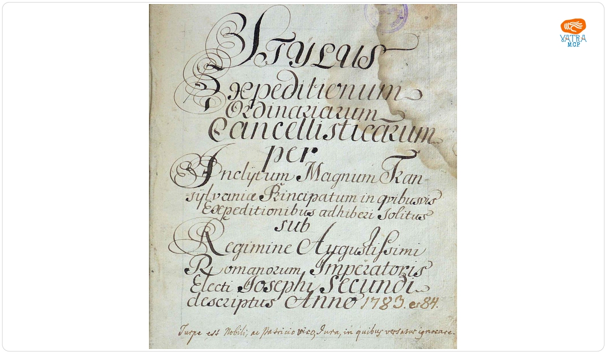 Stylus expeditionum ordinariarum cancellisticarum per Inclytum Magnum Transylvaniae Principatum