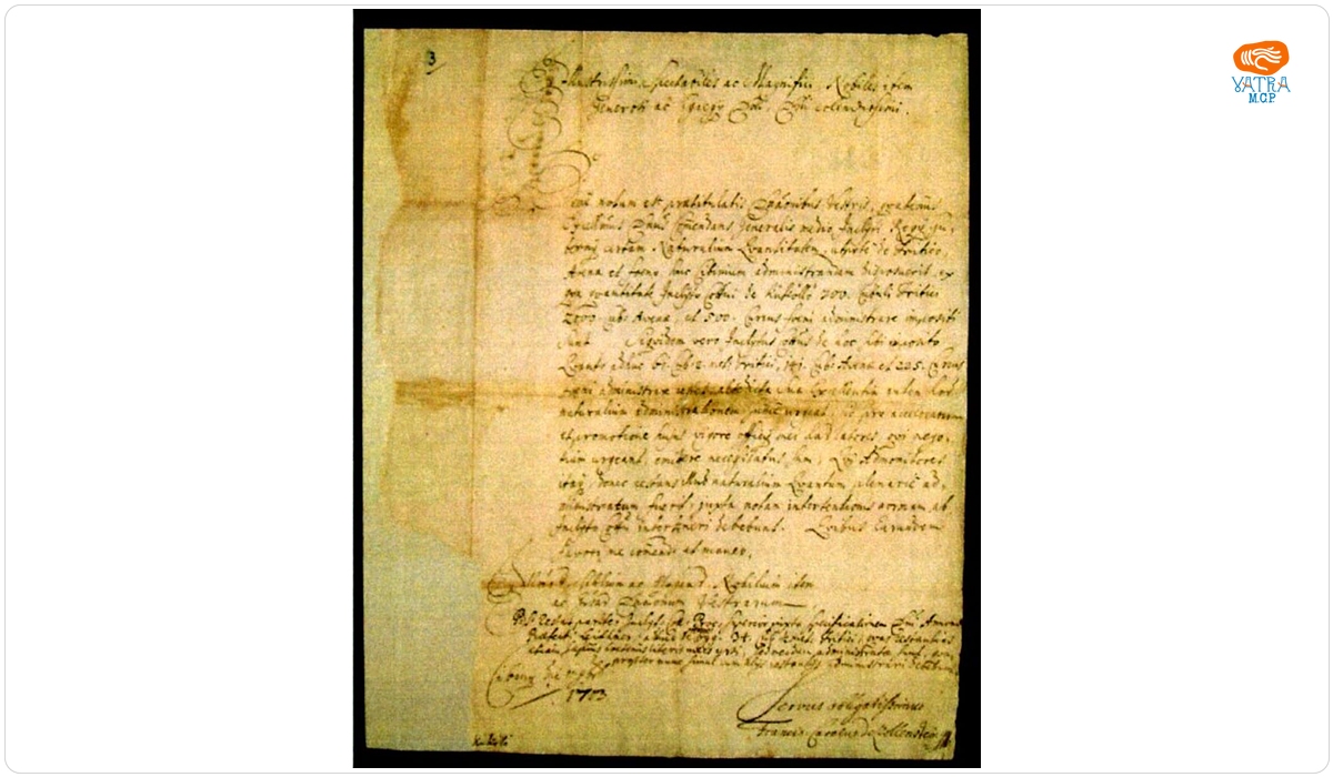 Adresă a generalului Francisc Carolus de Zollenstein către oficialitățile comitatului Târnava