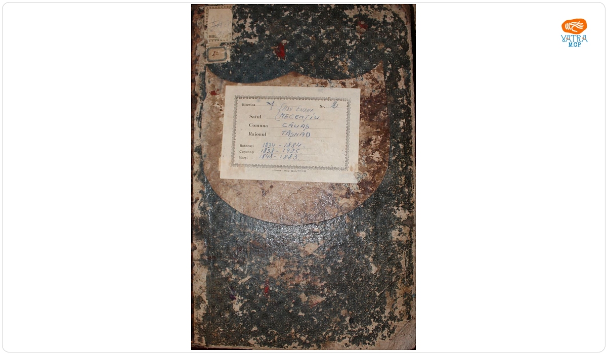 Registru matricol al Bisericii Reformate din satul Mecențiu (azi Ady Endre), comuna Căuaș, Raionul Tășnad