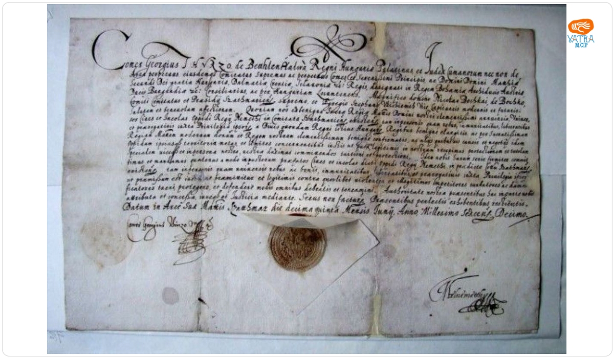 Georgius Thurzo — Contele Georgius Thurzo, palatin al regatului Ungariei, garantează libertățile orașului Mintiu și Satu Mare, acordate de regii și împărații anteriori.