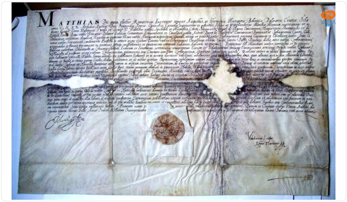 Matthias al II -lea — Împăratul Matthias (1608-1619) reglementează raporturile dintre orășenii din orașele Satu Mare și Mintiu și nobilii care se așezau aici.