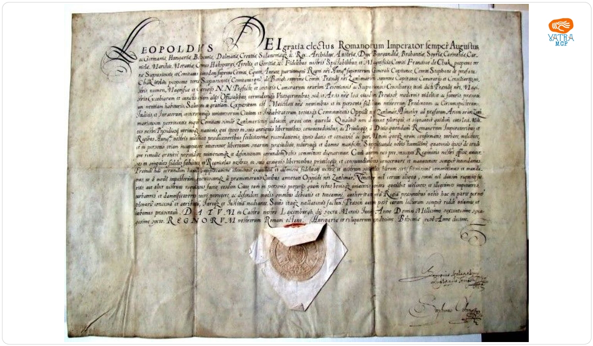 Împaratul Leopold I (1657 - 1705) întărește orașului Satu Mare Mintiu (Zathmar Nemethy) vechile libertăți, privilegii și obișnuinte (antiquis libertatibus, privilegiis et consuetudinibus)