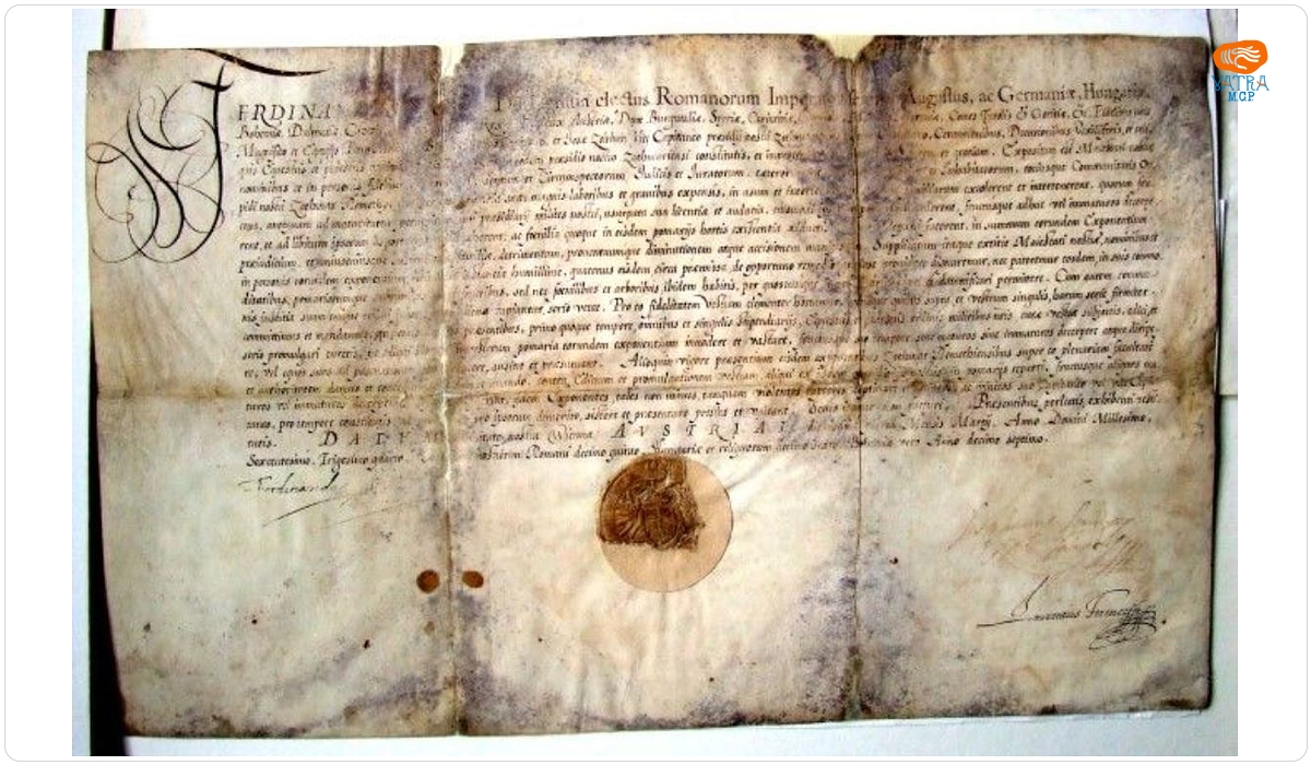 Ferdinand II — Împăratul Ferdinand al II-lea (1618-1637), garantează drepturile și imunitățile orașului Satu Mare Mințiu în fața abuzurilor săvârșite de soldații din cetatea Satu Mare