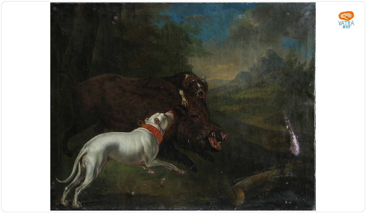 Philipp Ferdinand Hamilton — Vânătoare de mistreți. Pandant: Vânătoare de urși