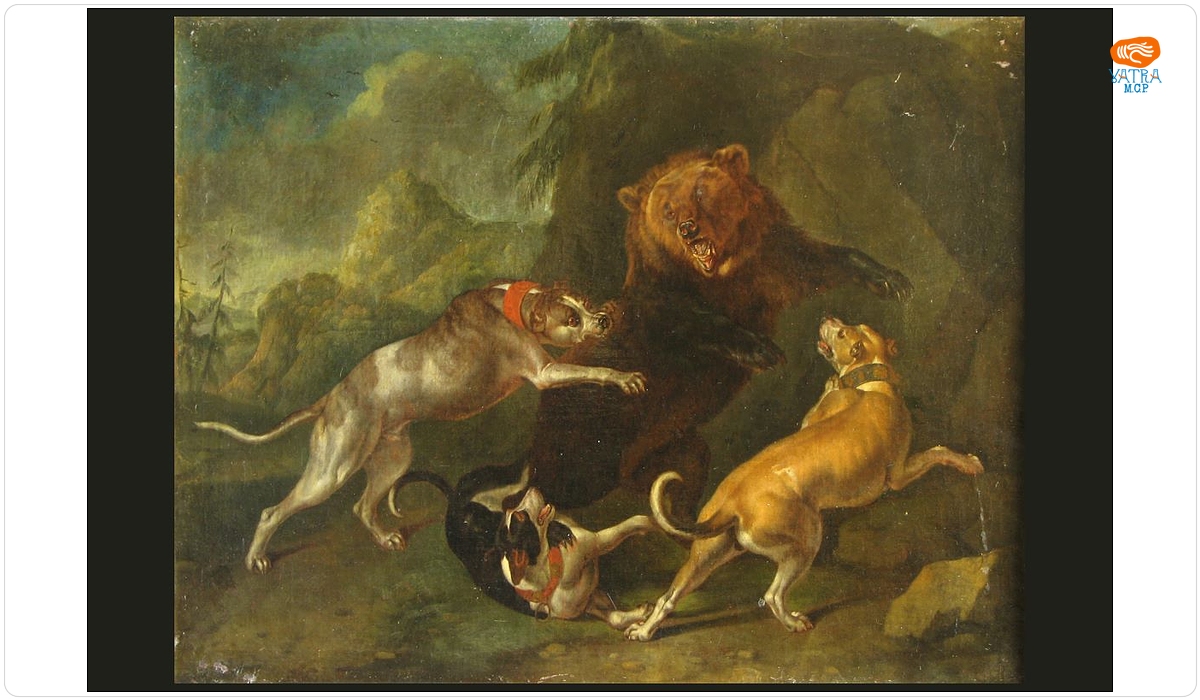 Philipp Ferdinand Hamilton — Vânătoare de urși. Pandant: Vânătoare de mistreți