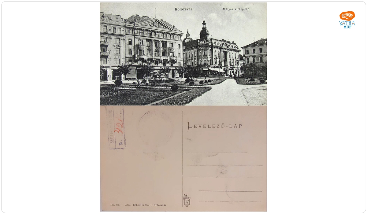 Schuster Emil — Cluj. Vedere din piața Regele Matia