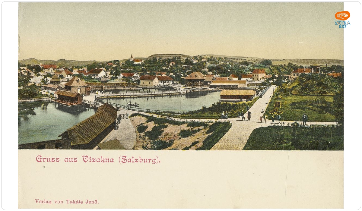 Editura Takáts Jenö — Ocna Sibiului. Vedere din stațiunea balneară