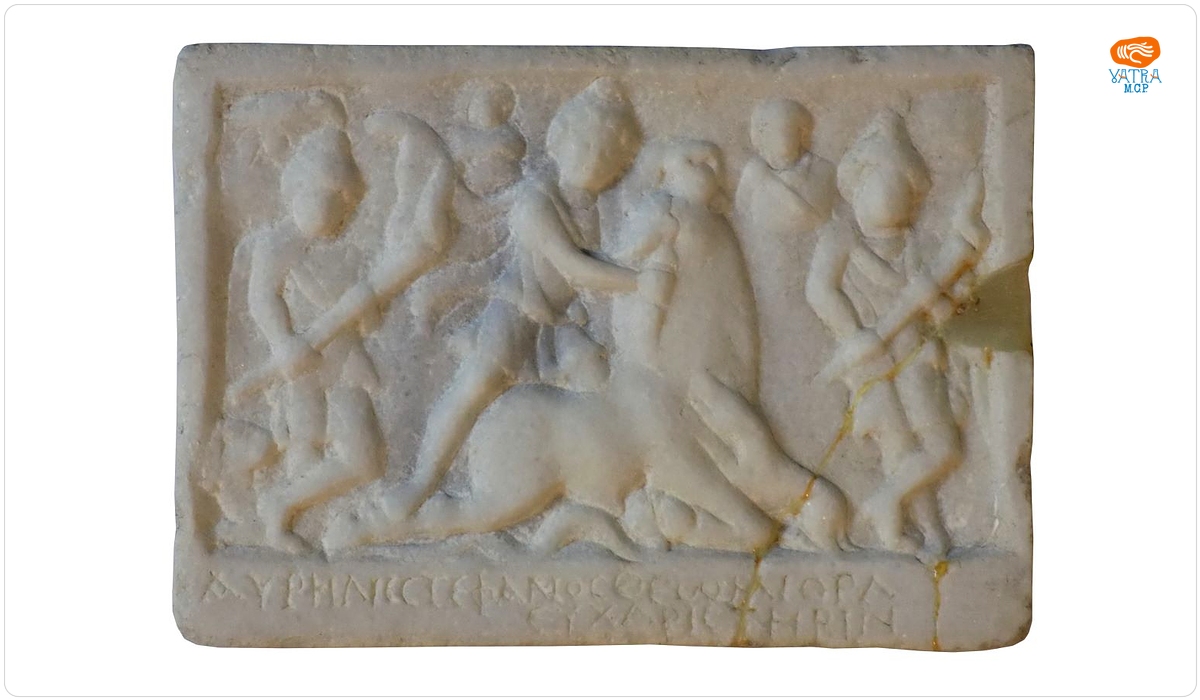 Relief mithraic cu inscripție