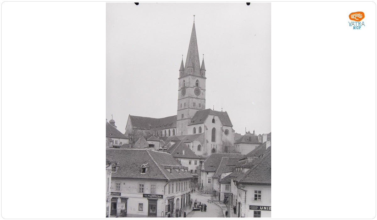 Biserica Evanghelică din Sibiu văzută dinspre str.Turnului