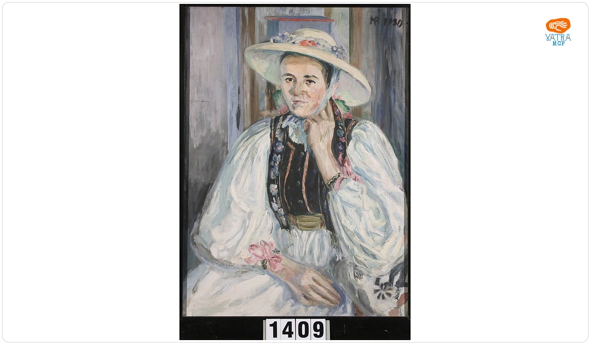 Henriette Bielz — Fată de țară cu pălărie de paie