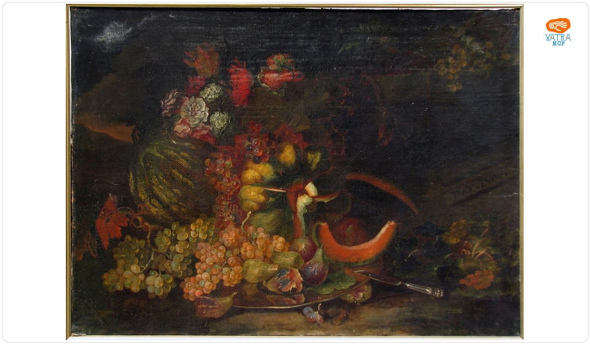 Maximilian Pfeiler — Fructe și pepene galben; pandant: Fructe și pepene verde