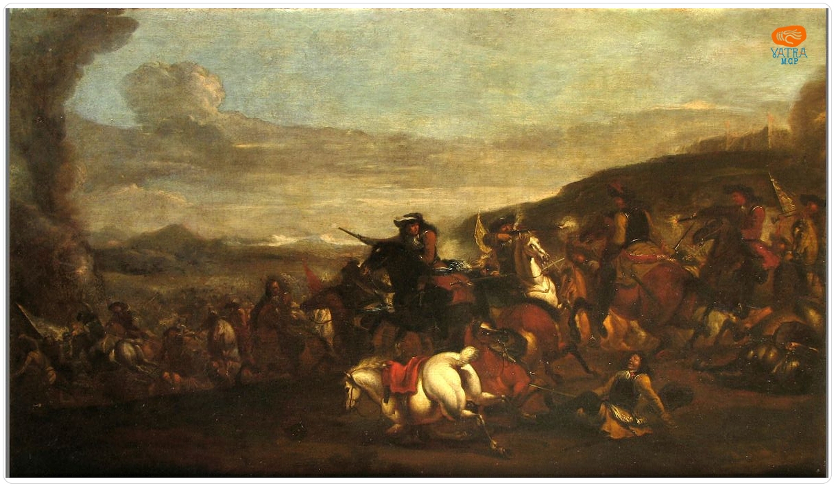Luptă de cavalerie; pandant: După luptă