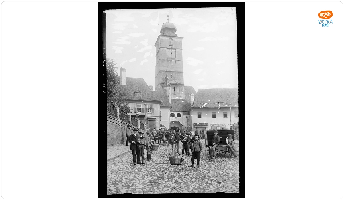 Zi de târg pe Burgergasse (strada Ocnei) din Sibiu.