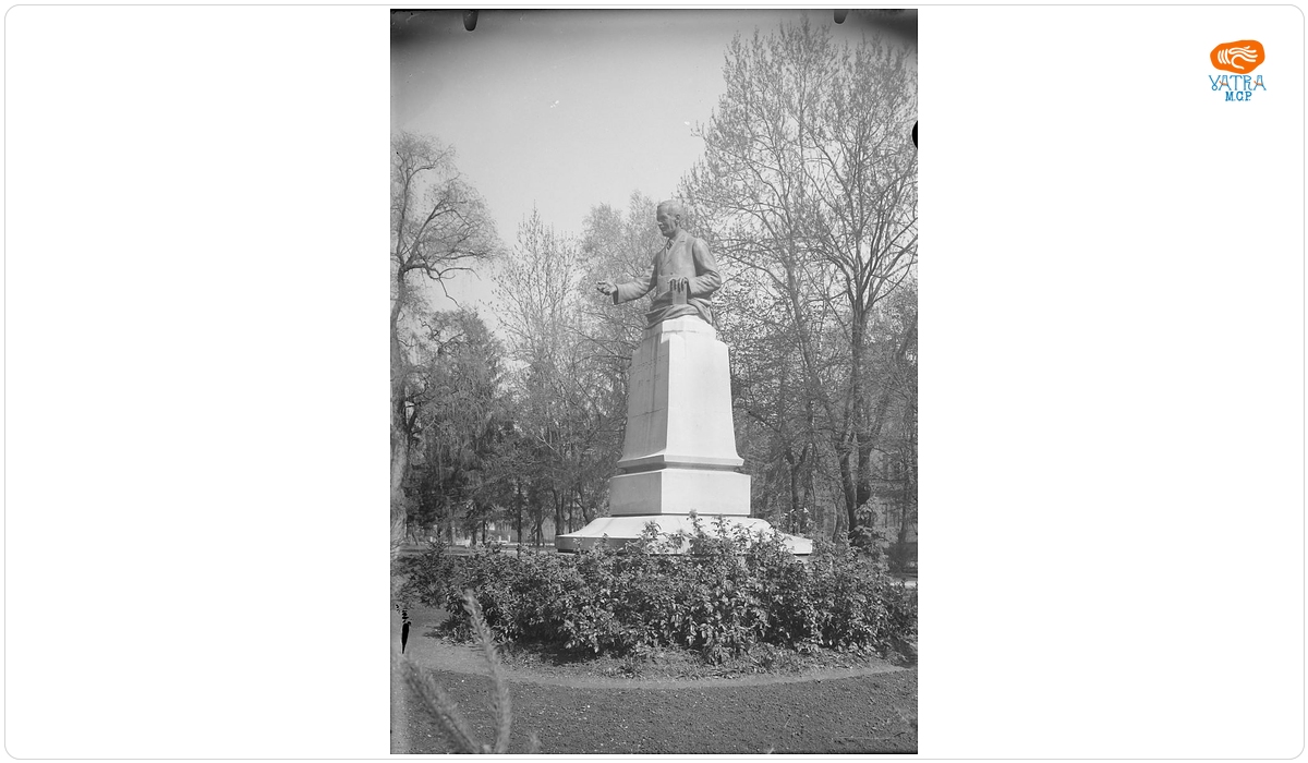 Bustul lui G. Barițiu din parcul Astra din Sibiu.