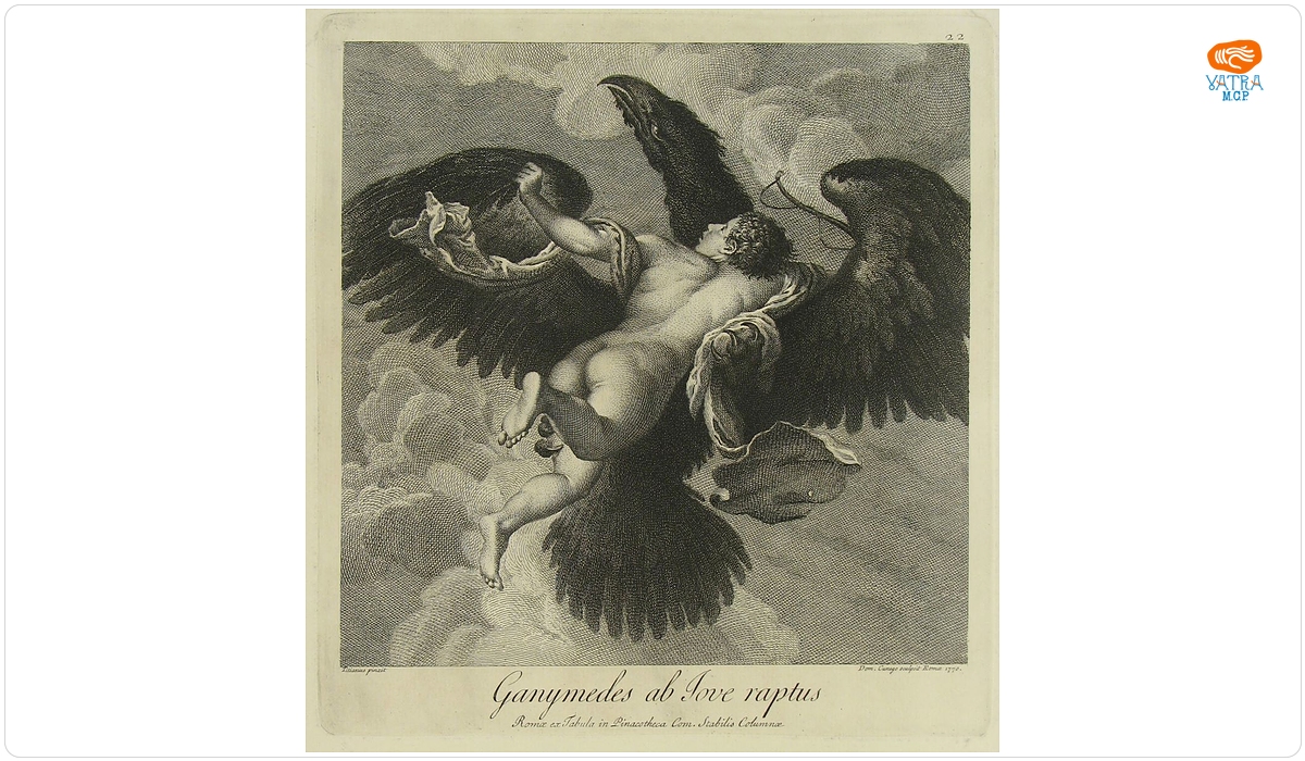 Ganymedes ab Jove raptus; (Ganimede răpit de Zeus)