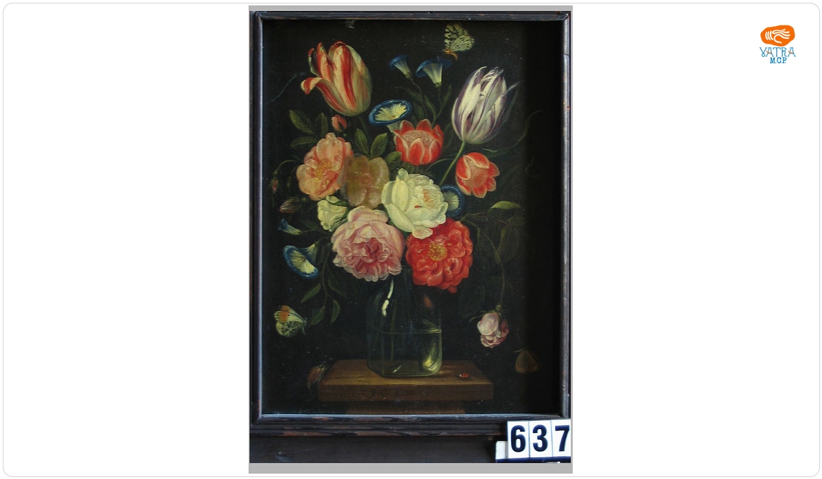 Buchet de flori cu un cărăbuș