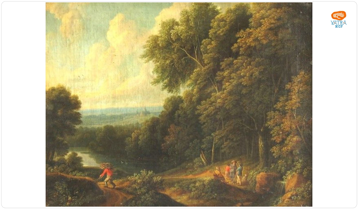 Jacques d'Arthois — Peisaj cu copaci și cascadă mică