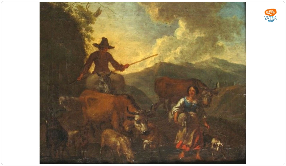 Nicolas Pietersz Berchem — Peisaj de munte cu vite