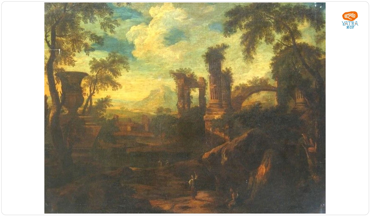 Peisaj cu ruine antice