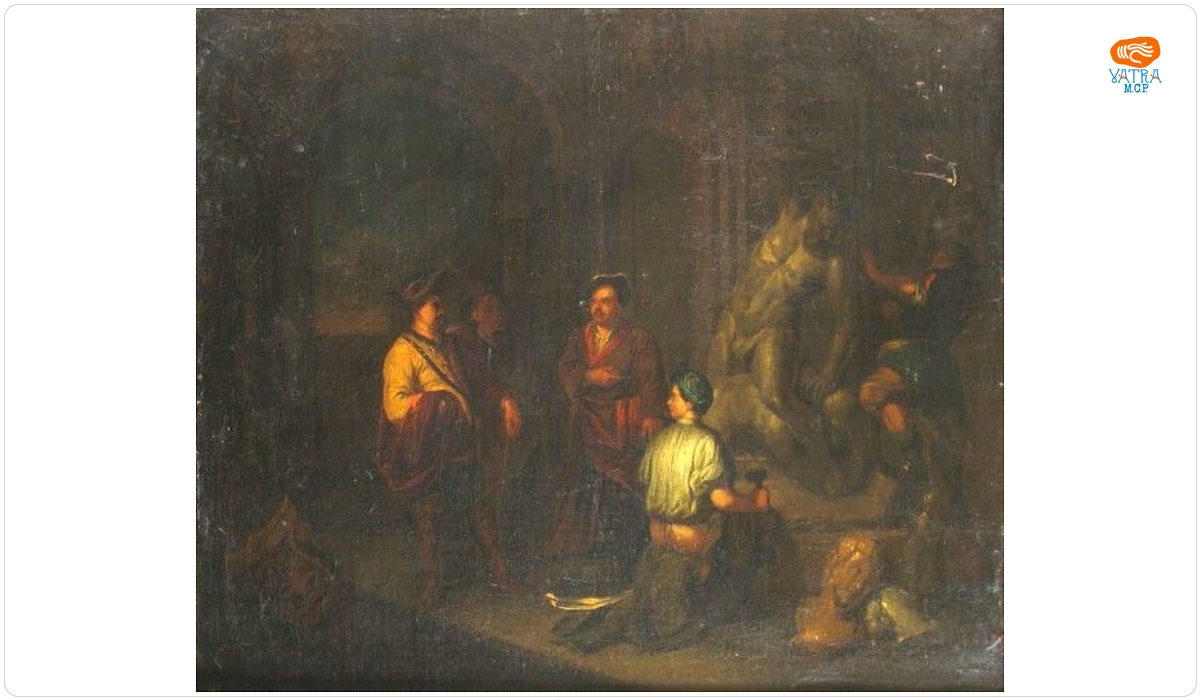 Balthasar în maniera lui van den Bos — În atelierul de sculptură