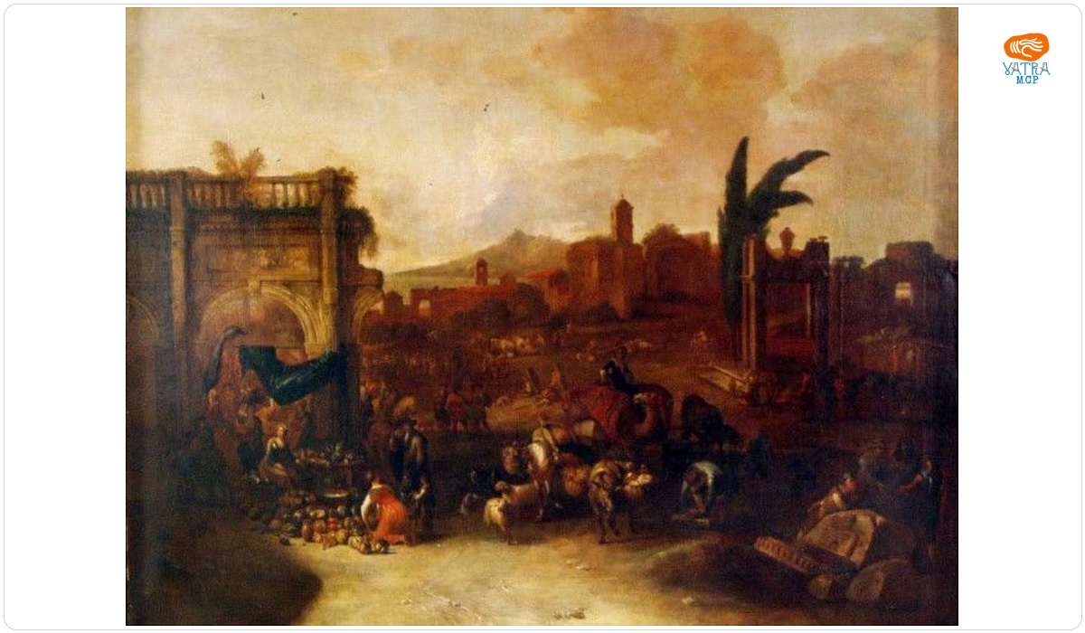 Pieter van Bredael — Zi de târg într-un oraș italian