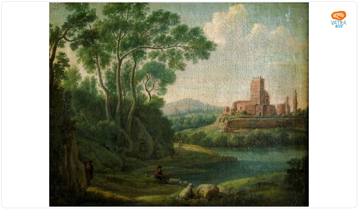 Hendrick Frans van Lint — Castel în ruină lângă lac