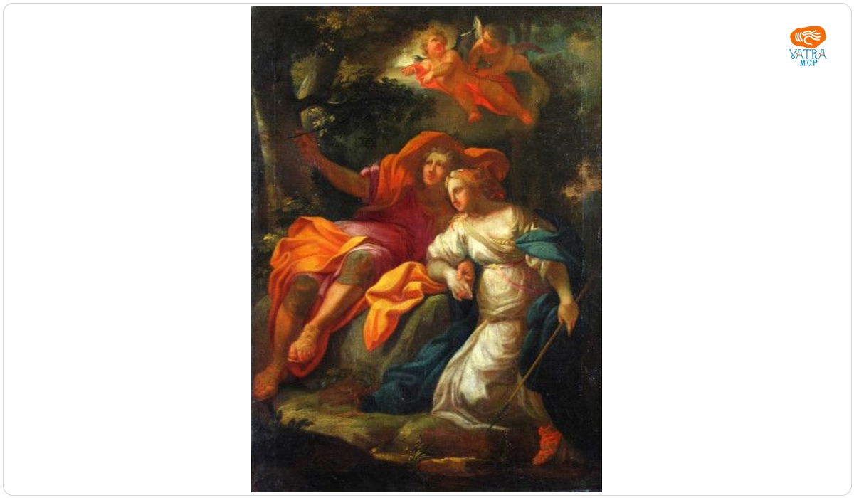 Medoro și Angelica. Pandant: Rinaldo și Armida