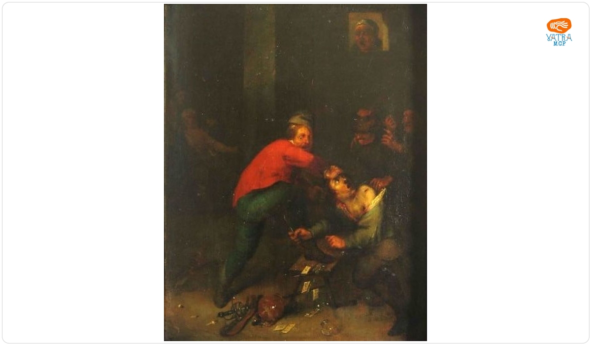 Adriaen Brouwer — Încăierare la jocul de cărți