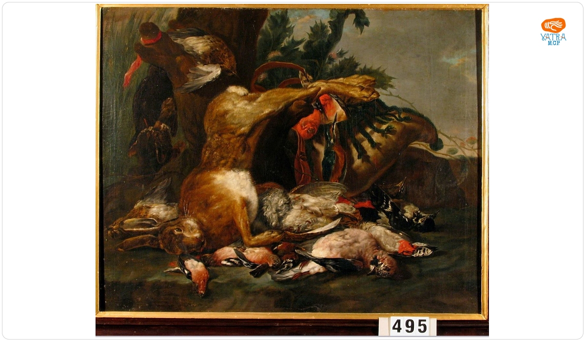 Vânat lângă un arbore (în registrul inventar: Vânat mort lângă un copac)