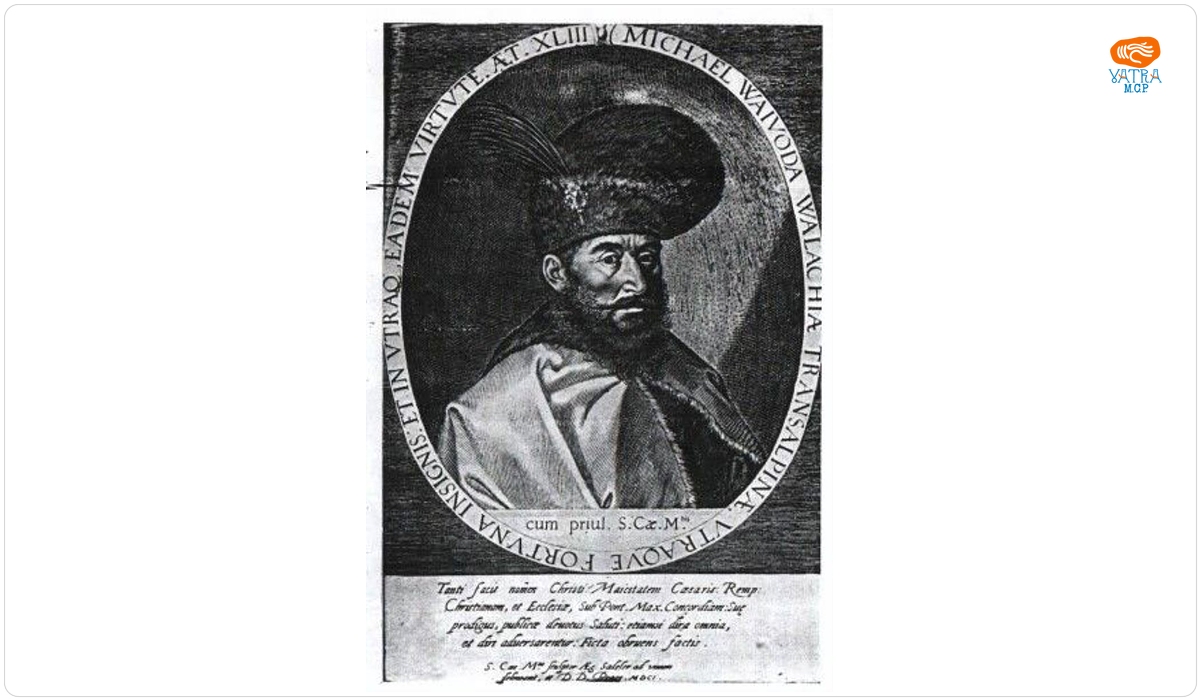 Michael Waivoda Walachiae Transalpinae utraque fortuna insignis: et in utraq. Eadem virtute, aet. XLIII; în registrul inventar: „Mihai Viteazu”