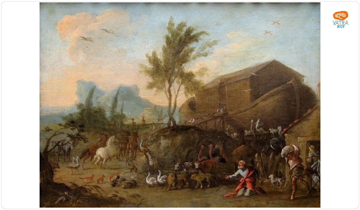 Arca lui Noe; pandant: Potopul