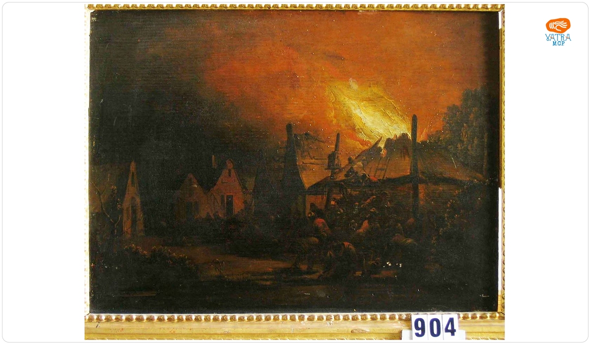 Egbert van der Poel — Șopron arzând noaptea