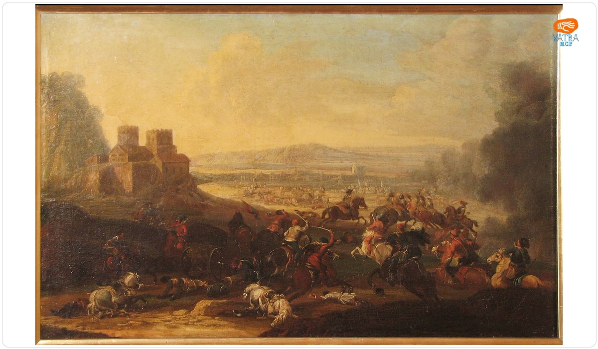Luptă de cavalerie între cuirasieri și tătari; pandant: Luptă de cavalerie la un castel