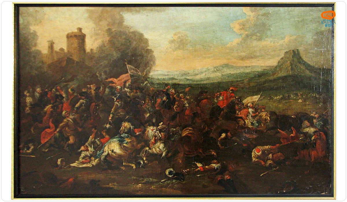 Luptă de cavalerie la o cetate