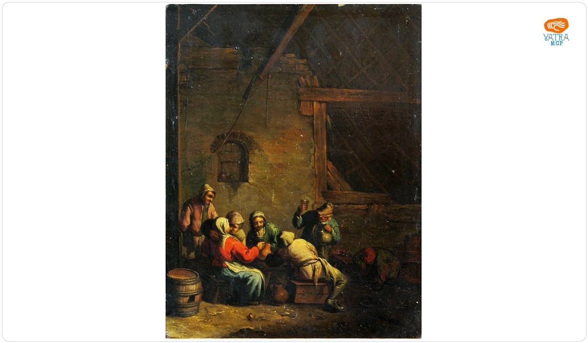 Adriaen van Ostade — Petrecere în interior țărănesc